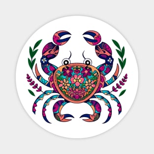 Floral Crab Magnet